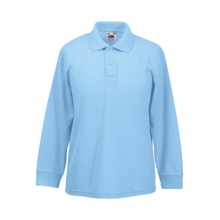 Kids long sleeve 65/35 polo Sky