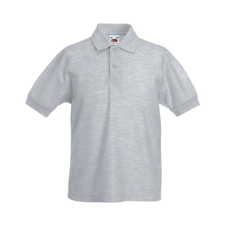 Kids 65/35 piqué polo Heather Grey