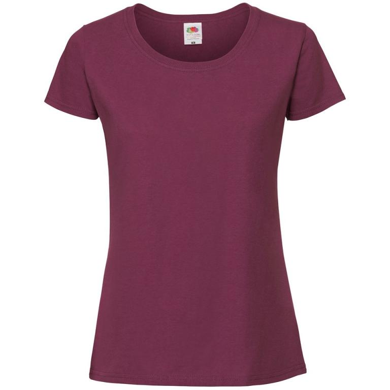 Lady-fit ringspun premium t-shirt Burgundy