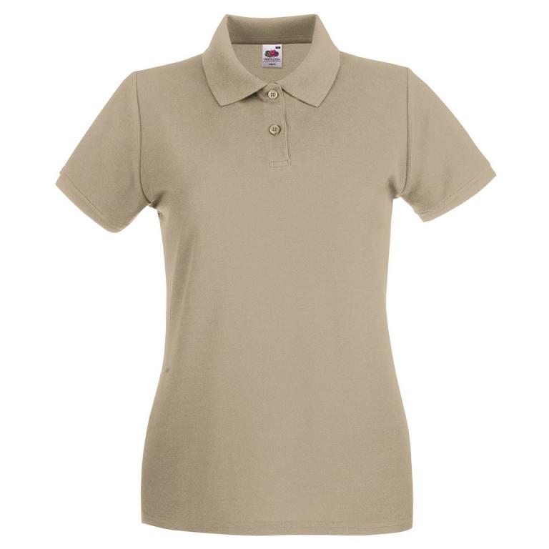 Women's premium polo Khaki