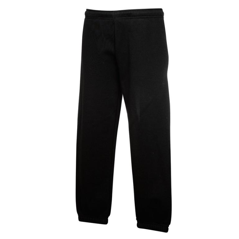 Kids premium elasticated cuff jog pants Black