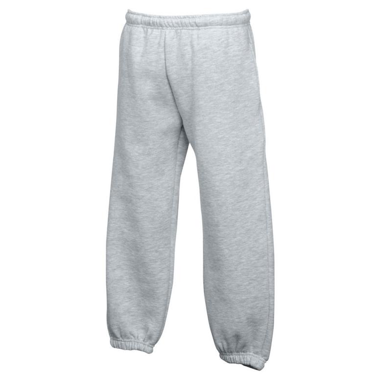 Kids premium elasticated cuff jog pants Heather Grey