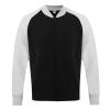 Baseball sweatshirt jacket Black/Heather Grey