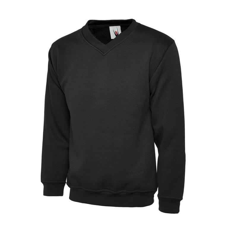 Childrens V Neck Sweatshirt Black