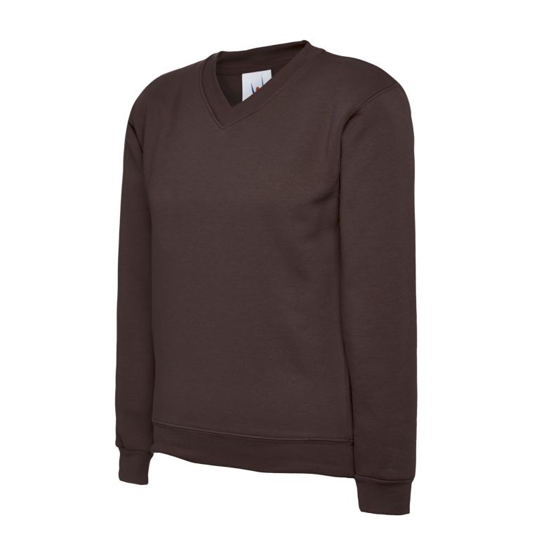 Childrens V Neck Sweatshirt Brown