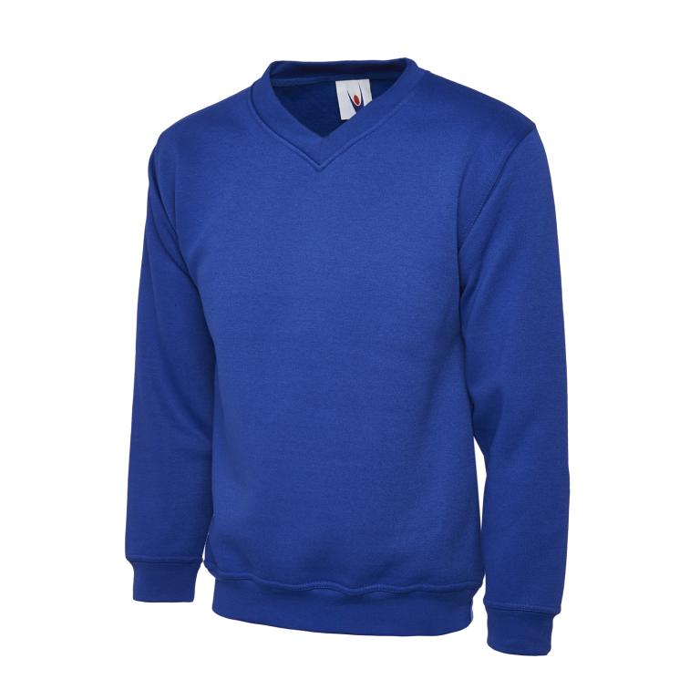 Childrens V Neck Sweatshirt Royal