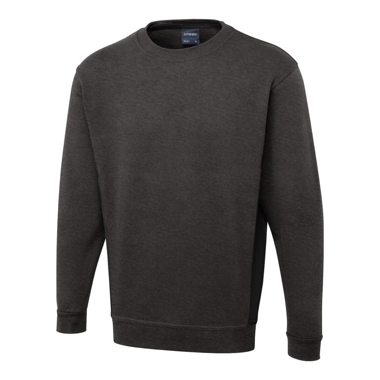 Two Tone Crew New Sweatshirt Charcoal/Black