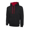 Contrast Hooded Sweatshirt  Black/Red