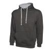 Contrast Hooded Sweatshirt  Charcoal/Heather Grey