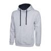 Contrast Hooded Sweatshirt  Heather Grey/Navy