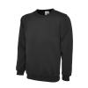 Ladies Deluxe Crew Neck Sweatshirt Black