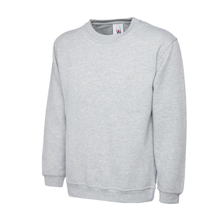 Ladies Deluxe Crew Neck Sweatshirt Heather Grey