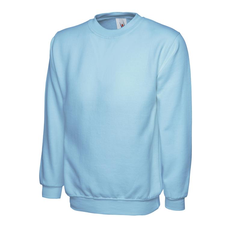 Ladies Deluxe Crew Neck Sweatshirt Sky