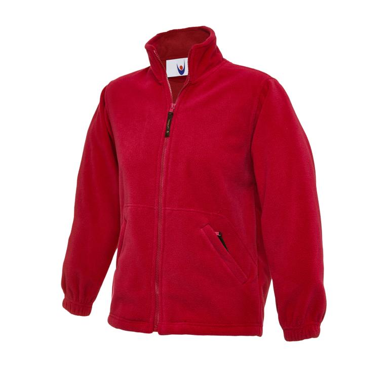 Childrens Full Zip Micro Fleece Jacket  Red