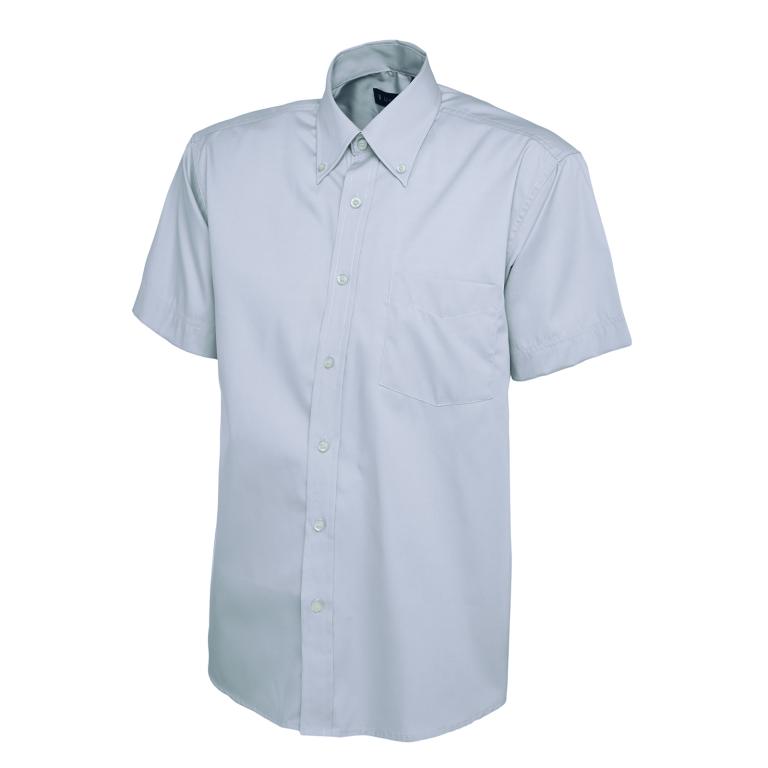 Mens Pinpoint Oxford Half Sleeve Shirt Light Blue