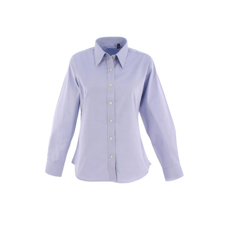 Ladies Pinpoint Oxford Full Sleeve Shirt Light Blue