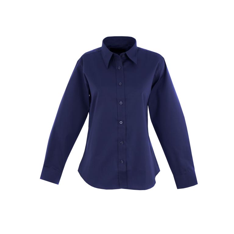 Ladies Pinpoint Oxford Full Sleeve Shirt Navy