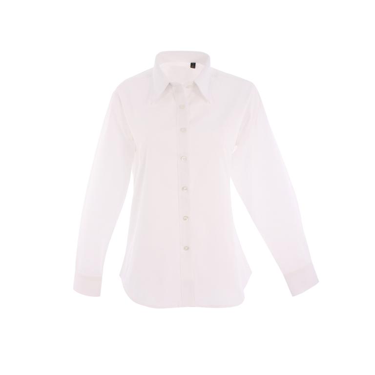 Ladies Pinpoint Oxford Full Sleeve Shirt White