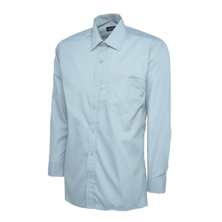 Mens Poplin Full Sleeve Shirt Light Blue