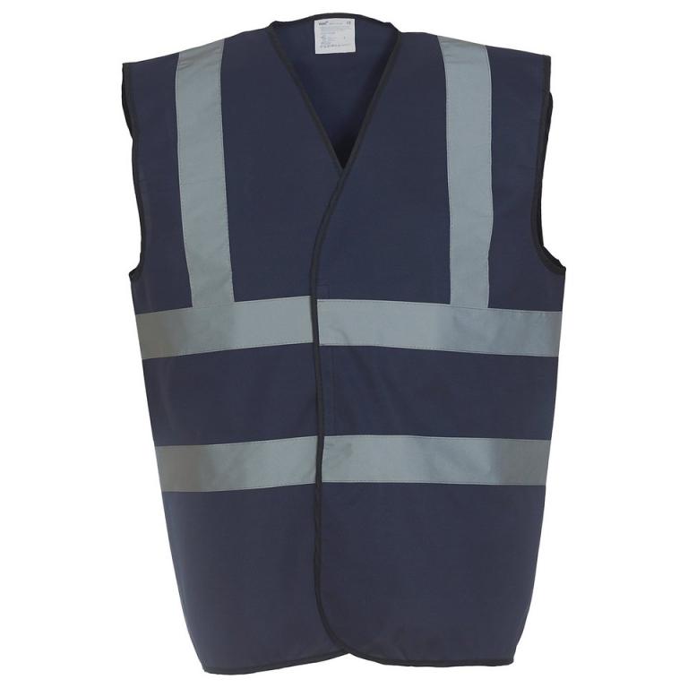 Hi-vis 2-band-and-braces waistcoat (HVW100) Navy