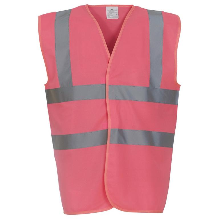 Hi-vis 2-band-and-braces waistcoat (HVW100) Pink