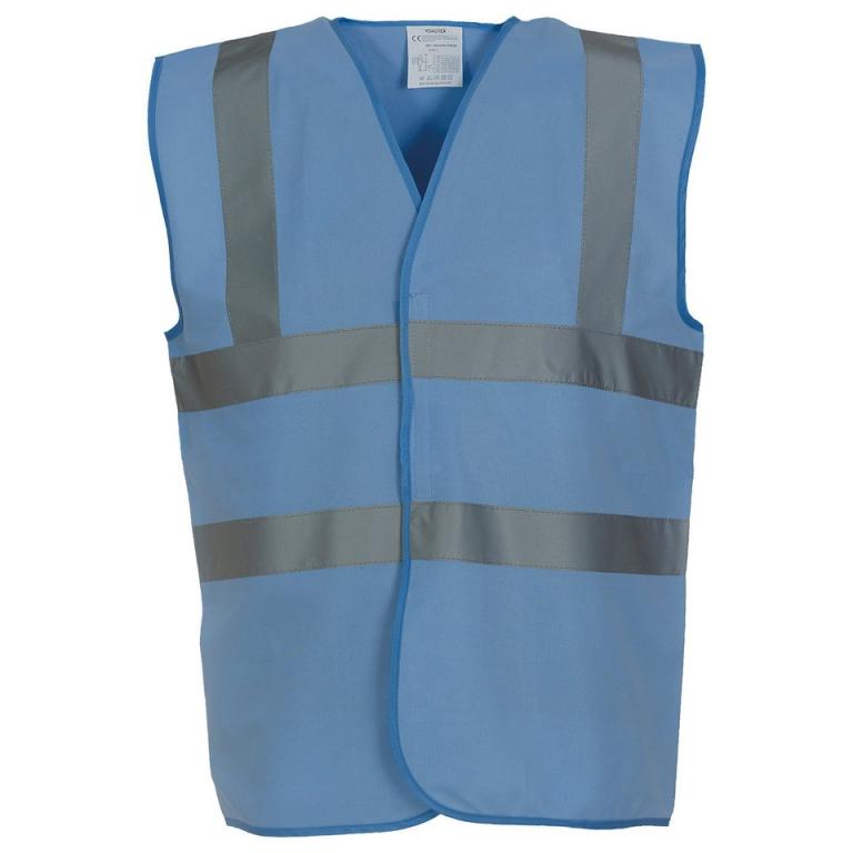 Hi-vis 2-band-and-braces waistcoat (HVW100) Sky Blue