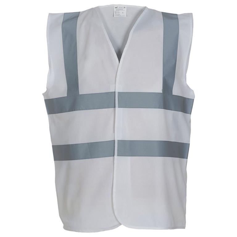 Hi-vis 2-band-and-braces waistcoat (HVW100) White