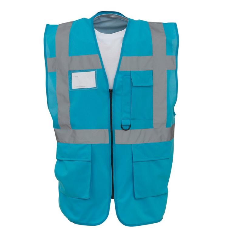 Multifunctional executive hi-vis waistcoat (HVW801) Sapphire