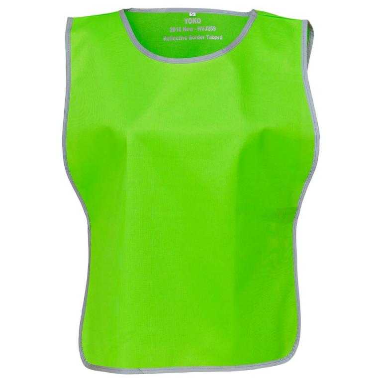 Hi-vis reflective border tabard (HVJ259) Lime