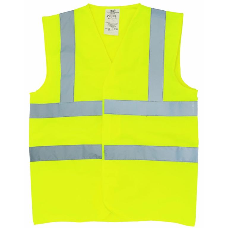 Flame-retardant hi-vis sleeveless waistcoat (HVW100FR) Yellow