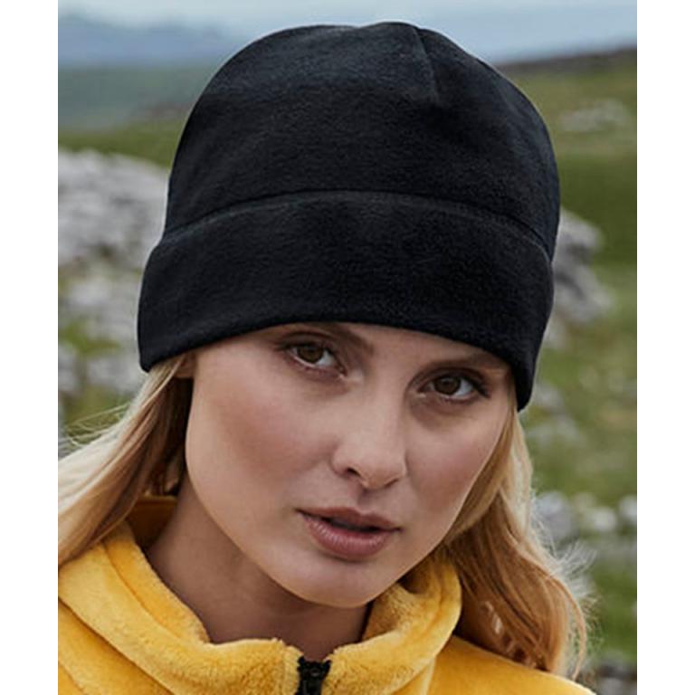 Recycled fleece pull-on beanie
