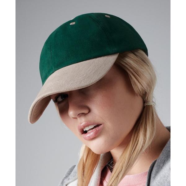 Low-profile heavy brushed cotton cap