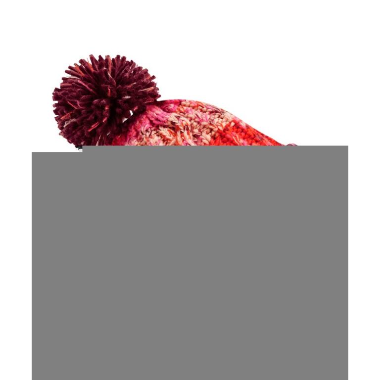 Corkscrew pom pom beanie Cherry Sherbet
