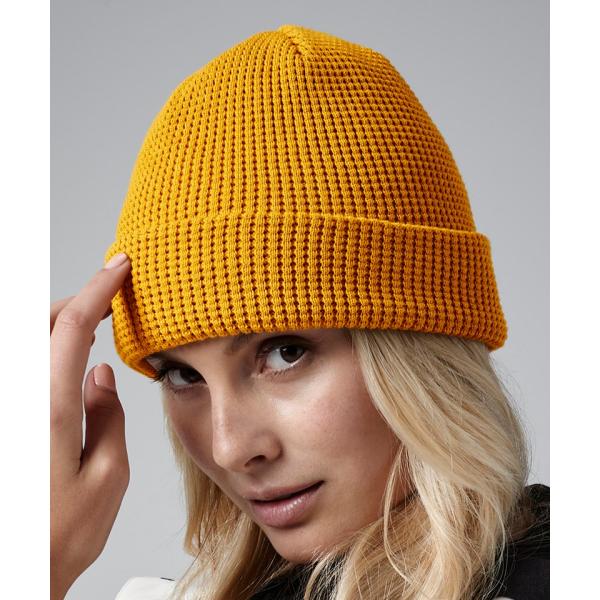 Organic cotton waffle beanie