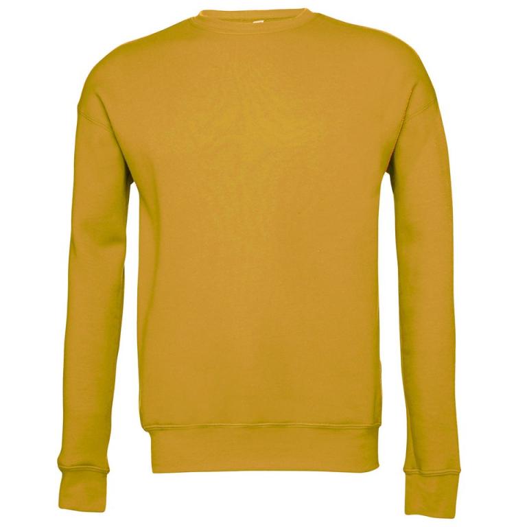 Unisex drop shoulder fleece Heather Mustard