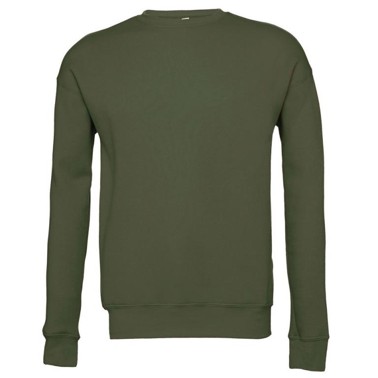 Unisex drop shoulder fleece Military Green