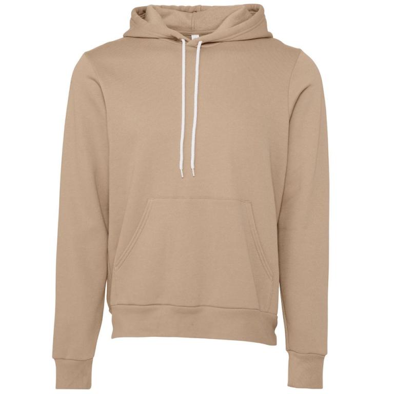Unisex polycotton fleece pullover hoodie Tan