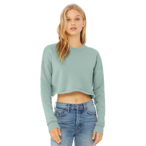 Women's cropped crew fleece