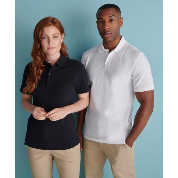 Stretch piqué polo shirt