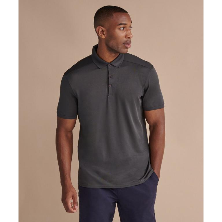 Stretch polo shirt with wicking finish (slim fit)