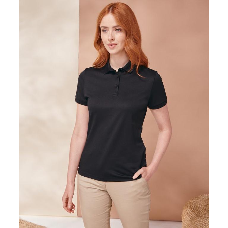 Women’s recycled polyester polo shirt