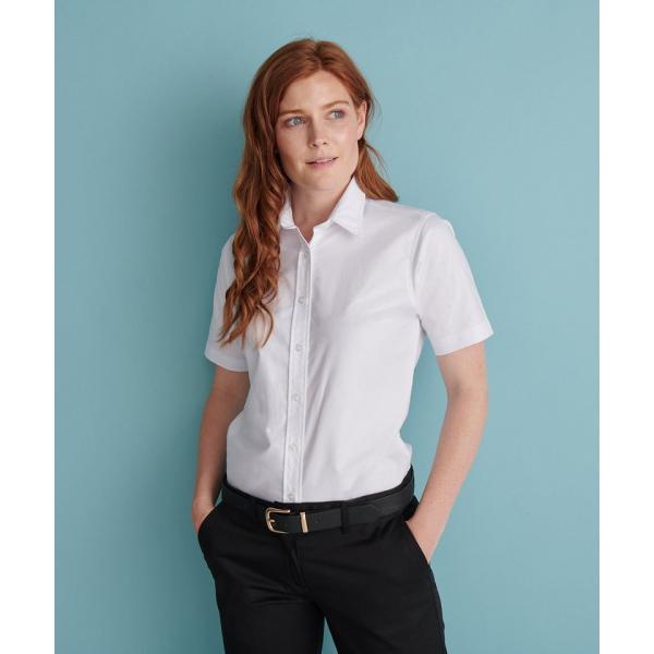 Women's short sleeve classic Oxford shirt