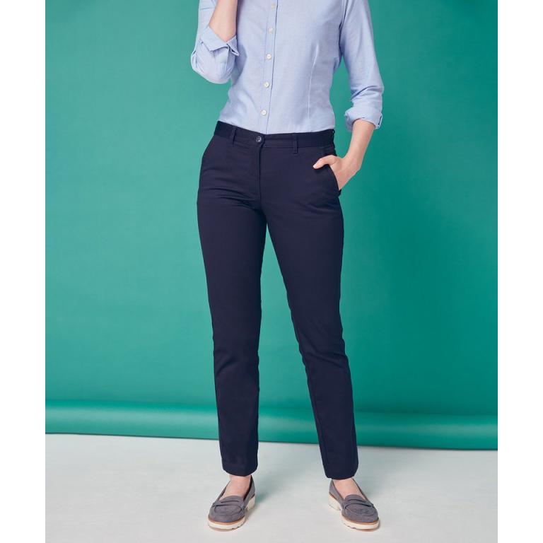 Women's 65/35 flat fronted chino trousers