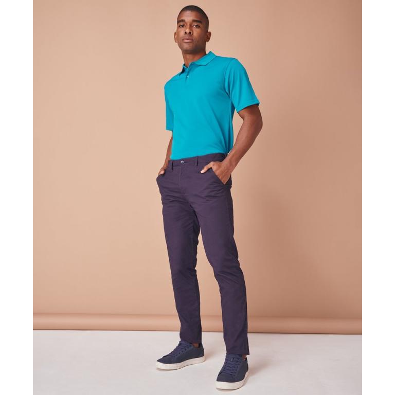 Stretch chinos with flex waistband