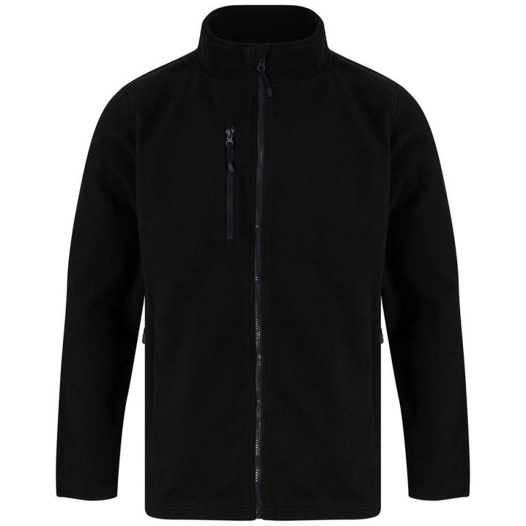 Recycled polyester microfleece jacket Black