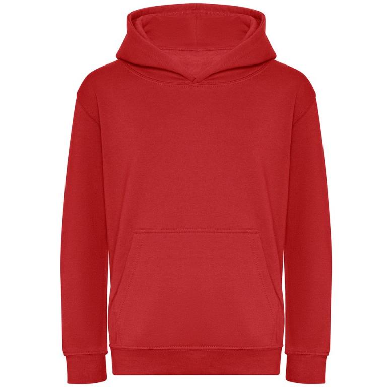 Kids organic hoodie Fire Red