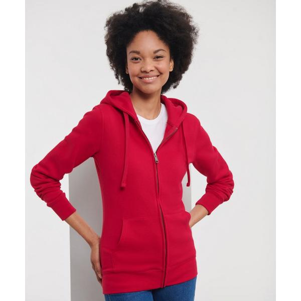 Women's authentic zipped hooded sweatshirt