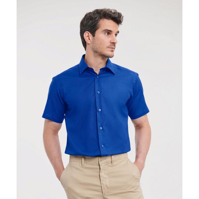 Short sleeve easycare tailored Oxford shirt