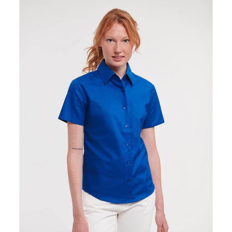 Women's short sleeve Oxford shirt