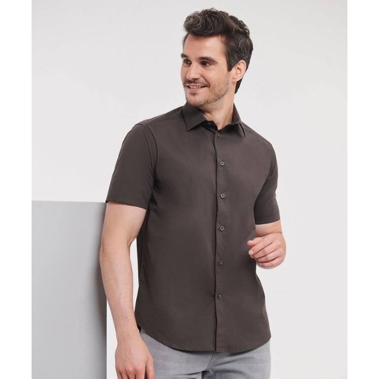 Short sleeve easycare fitted shirt